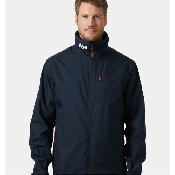 Helly Hansen Jacket Mens M Crew 2.0 Midlayer Black Fleece Lined Sailing Marine - Picture 1 of 16